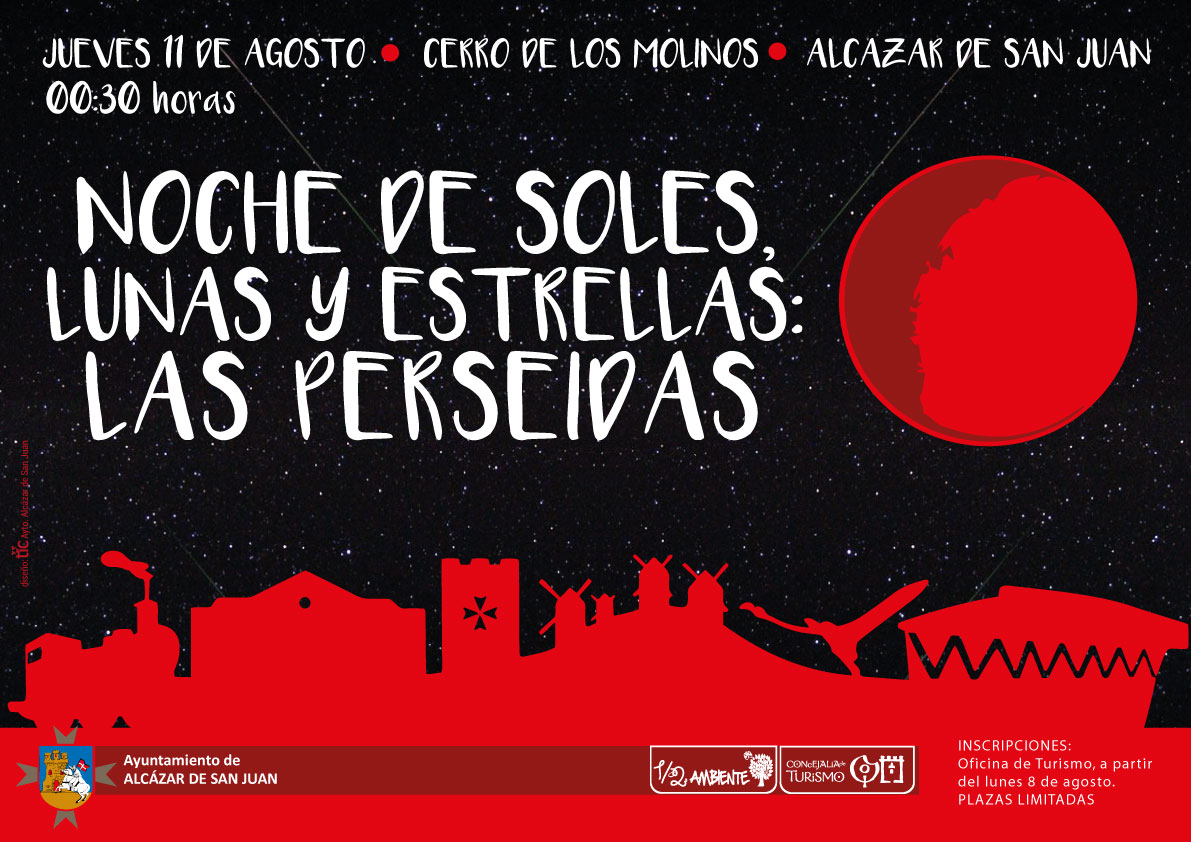 Alcázar de San Juan ofrece la actividad ‘Noche de soles, lunas y estrellas’ para contemplar las Perseidas