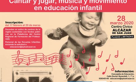 El ayuntamiento organiza las III Jornadas de Educación Infantil: Cantar y jugar, música y movimiento en Educación Infantil