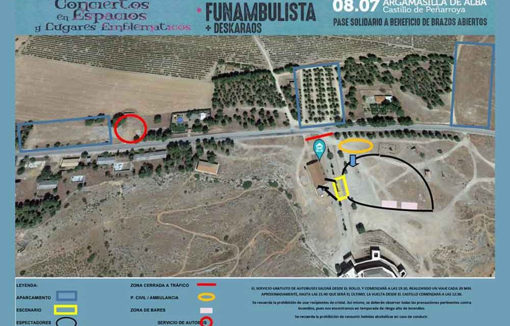 Funambulista y Deskaraos el próximo sábado 8 en el Castillo de Peñarroya