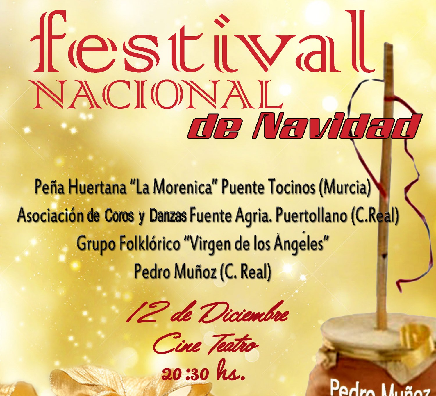 Festival folklórico de Navidad en Pedro Muñoz para el sábado 12 de diciembre
