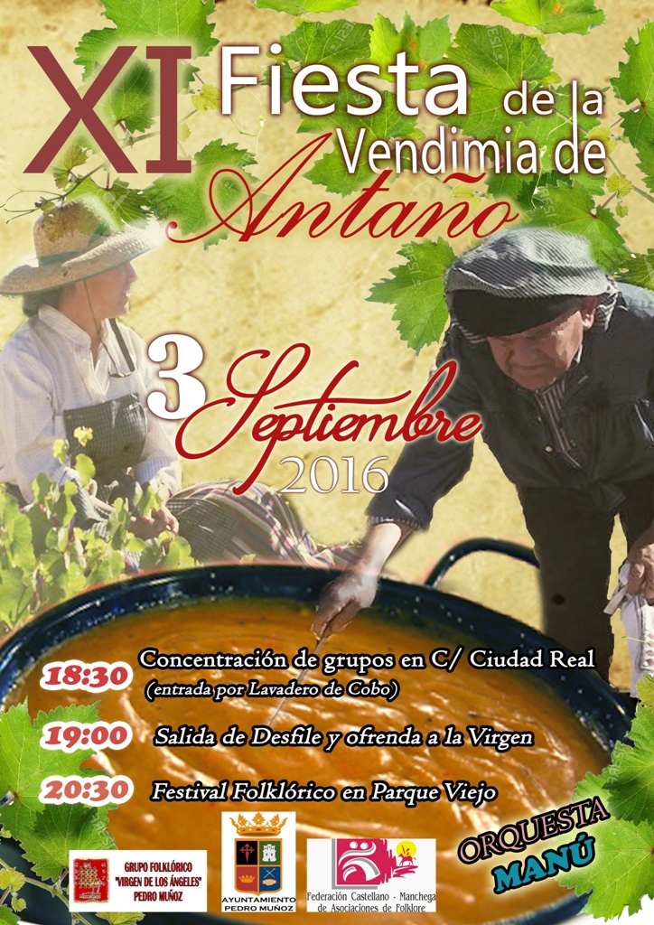 Todo preparado para la XI Fiesta de la Vendimia de antaño en Pedro Muñoz que se presenta con algunas novedades