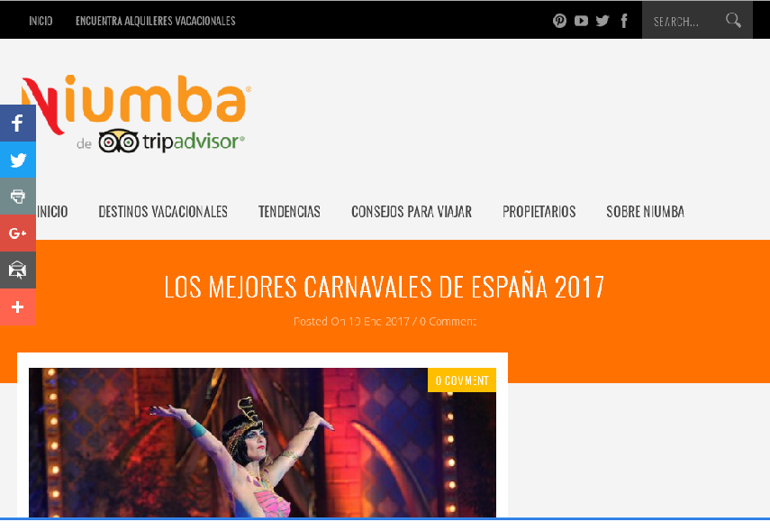 Niumba Tripadvisor selecciona el de Alcázar de San Juan como uno de los mejores Carnavales de España