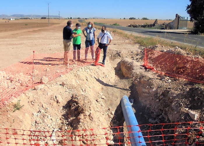 El Gobierno de Castilla-La Mancha renueva más de medio kilómetro de la conducción que abastece de agua a Herencia desde el pozo Palancas