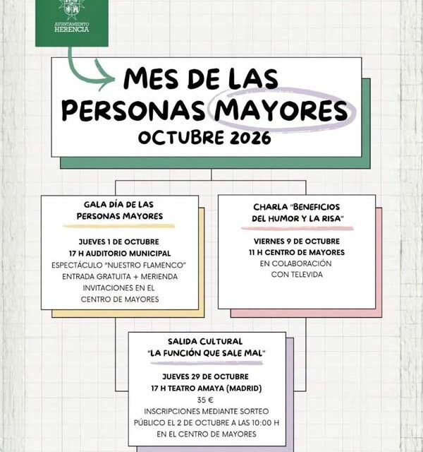 Herencia dedica el mes de octubre a las personas mayores con una programación cultural y de envejecimiento activo